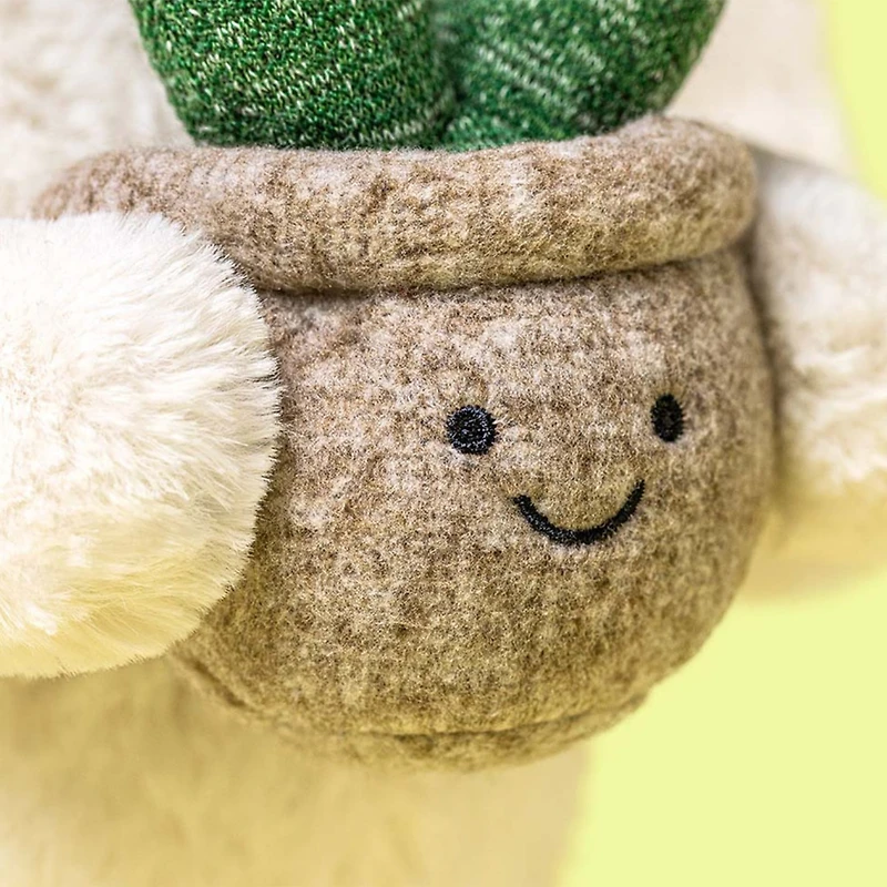 Lapin Crème Avec Plante