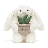 Cream Bunny With Plant