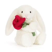 Lapin Crème Avec Rose