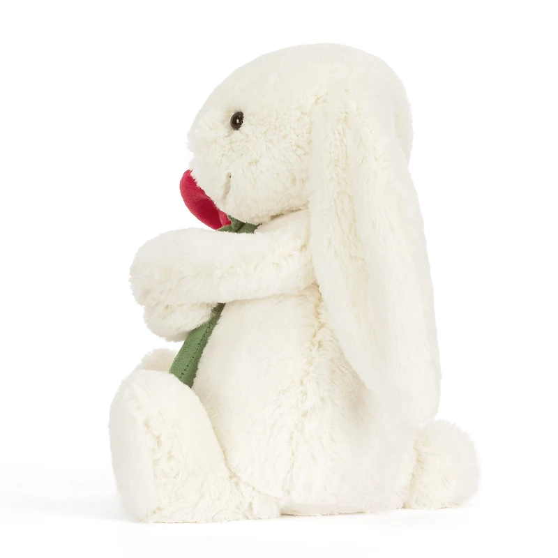 Cream Bunny With Rose