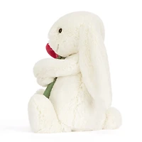 Cream Bunny With Rose