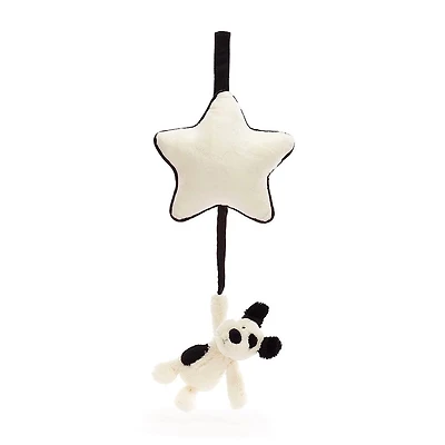 Peluche Musicale Chiot Noir & Crème