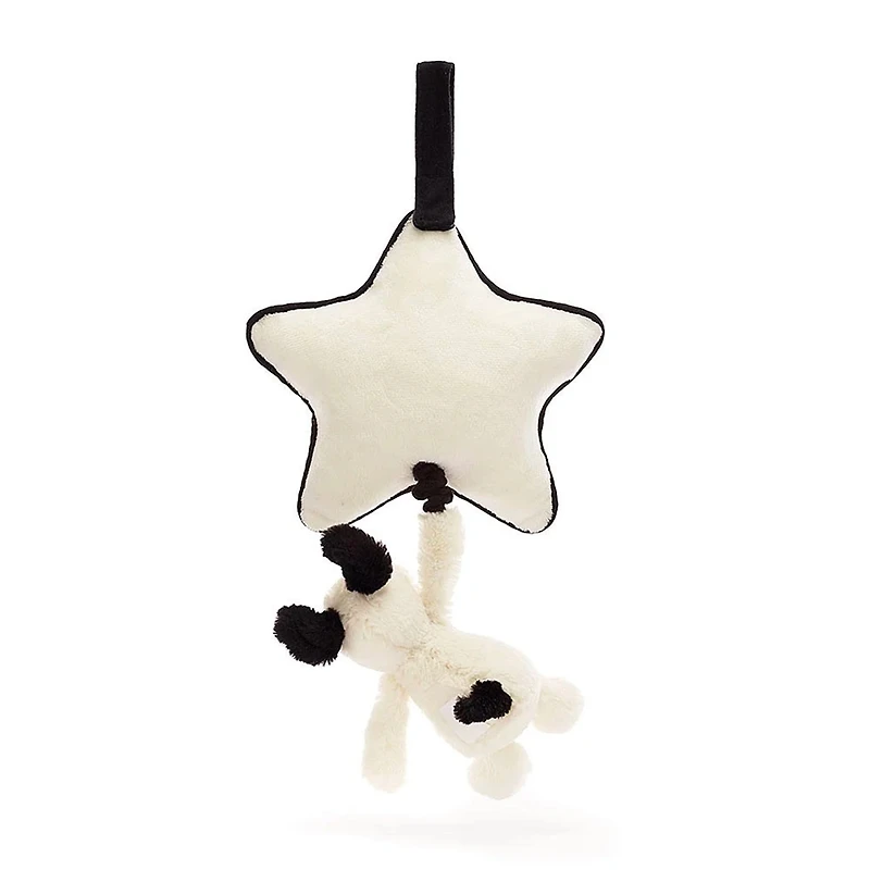 Peluche Musicale Chiot Noir & Crème