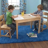Rectangular Table & 2 Chair Set - Natural