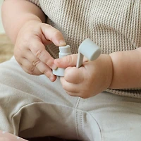 Becs anti-versements gris pour pochettes alimentaires (2)