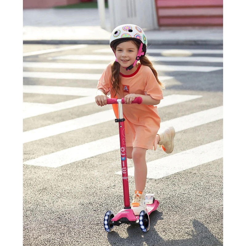 Trottinette LED Maxi MICRO Deluxe - Rose