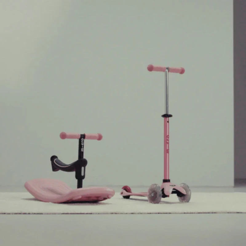 Trottinette Mini Rock&go LED - Dusty Rose