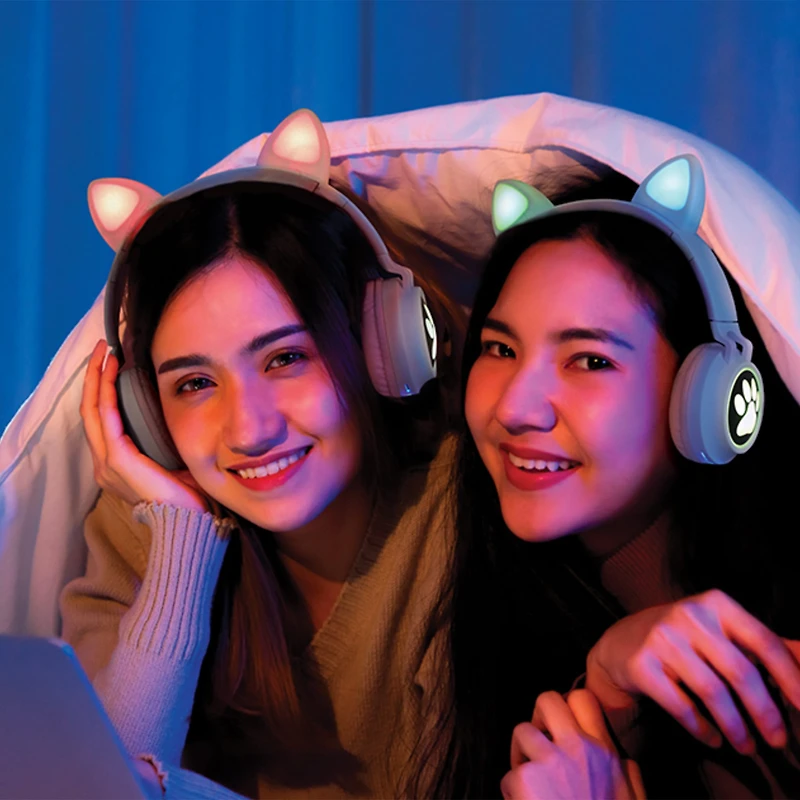 Casque Bluetooth Lumineux - Chat