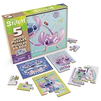 Wooden Puzzle 5-in-1 - Stitch