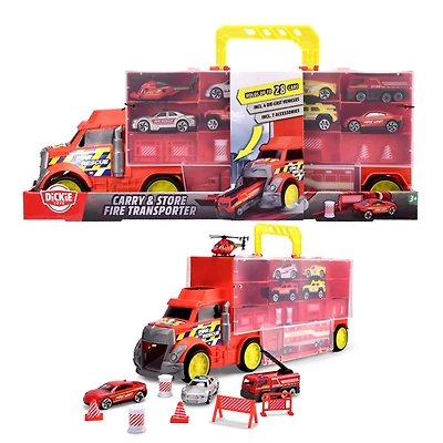 Dickie - Camion transporteur Pompier