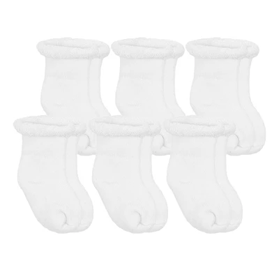 Terry Sock 6pk Newborn