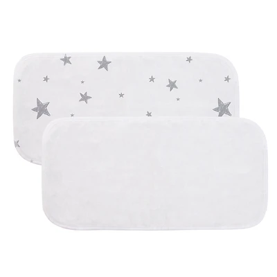 Burp pads (2)Grey Stars/White