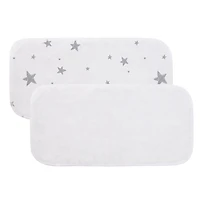 Burp pads (2)Grey Stars/White