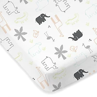 Drap Contour pour Lit de Bébé - Percale Jungle