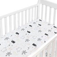 Drap Contour pour Lit de Bébé - Percale Jungle