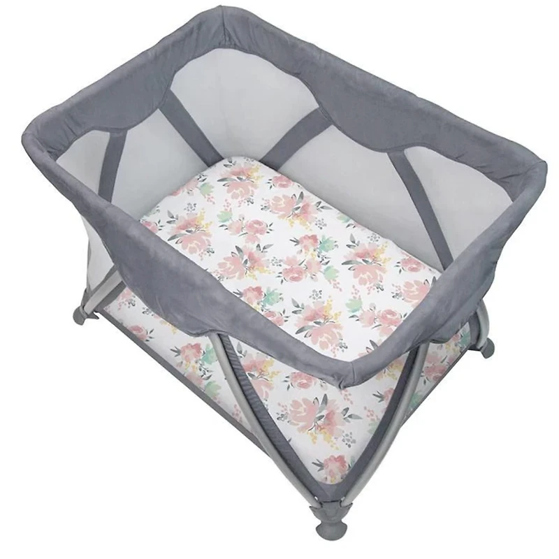 Percale Playard Sheet - Flowers