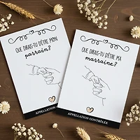 Étiquettes d'annonce - Parrain & Marraine (2)