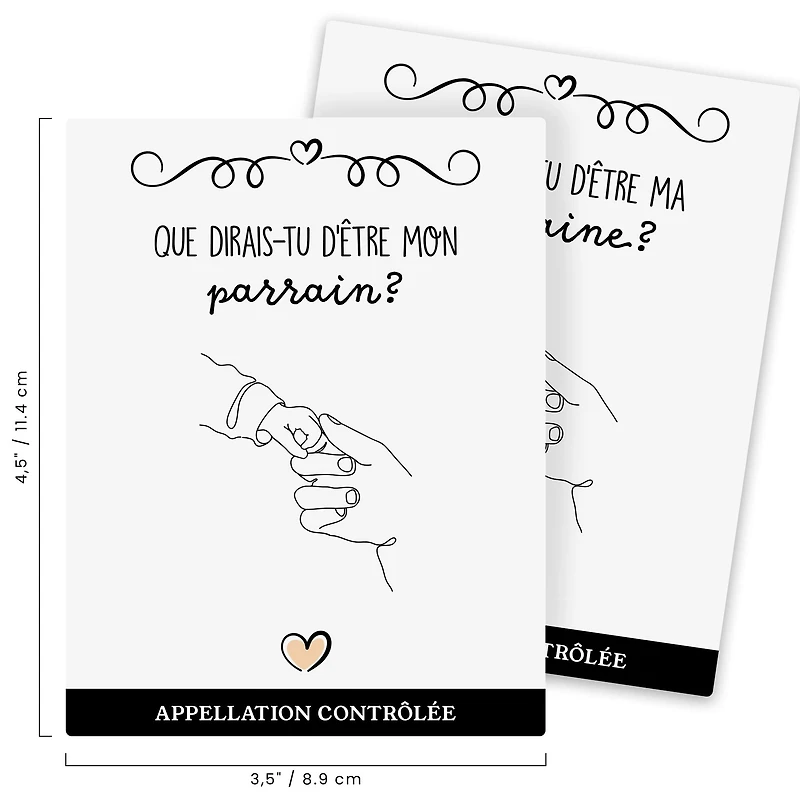 Étiquettes d'annonce - Parrain & Marraine (2)