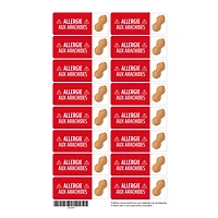 Étiquettes allergie - Arachides