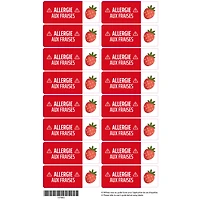 Étiquettes allergie - Fraises