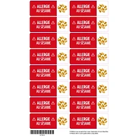 Étiquettes allergie - Sésame