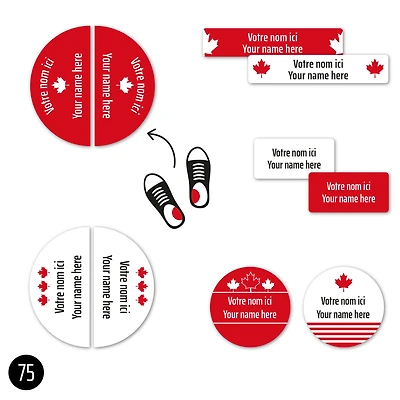 Peel And Stick Name Labels Mini - Canada Special Edition