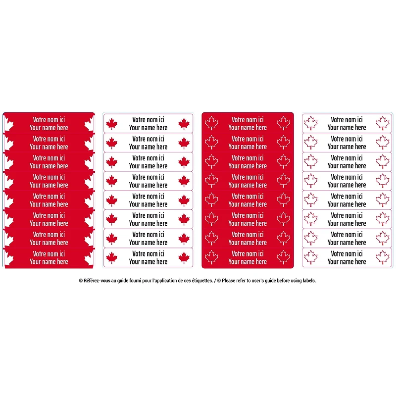 Peel And Stick Name Labels Mini - Canada Special Edition
