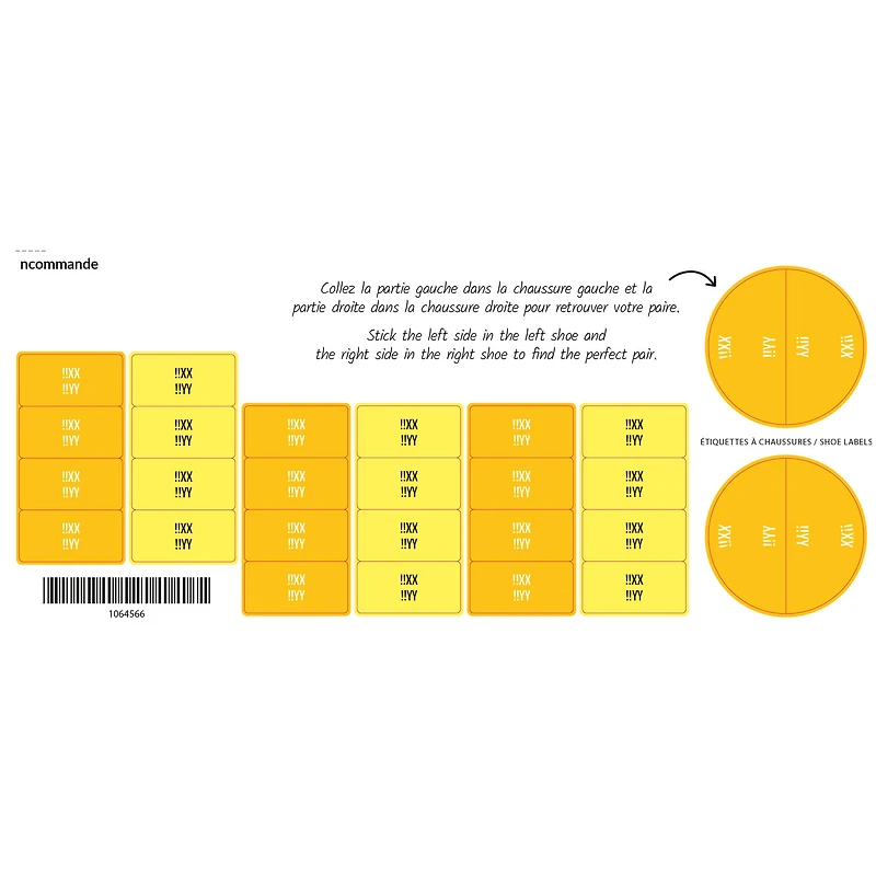 Peel And Stick Name Labels Mini - Yellow