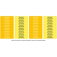 Peel And Stick Name Labels Mini - Yellow