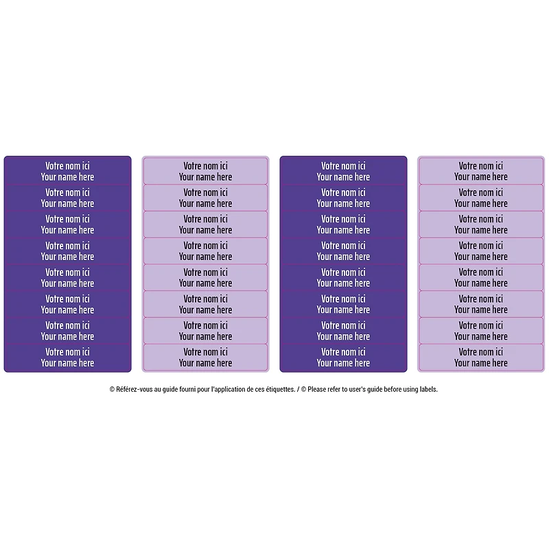 Étiquettes Personnalisées Mini - Mauve