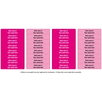 Peel And Stick Name Labels Mini - Pink
