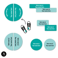 Peel And Stick Name Labels Mini - Turquoise