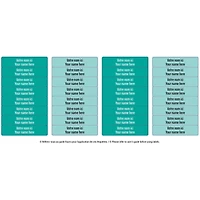 Peel And Stick Name Labels Mini - Turquoise