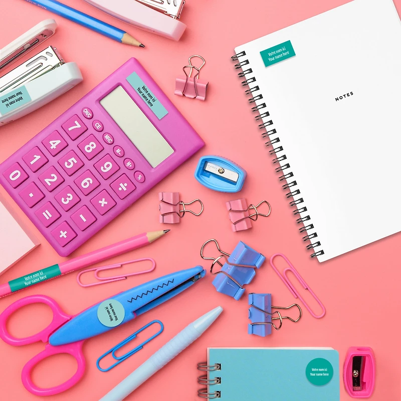 Peel And Stick Name Labels Mini - Turquoise