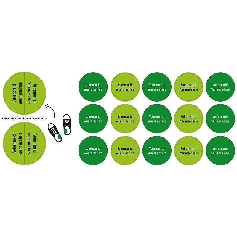 Étiquettes Personnalisées Mini - Vert