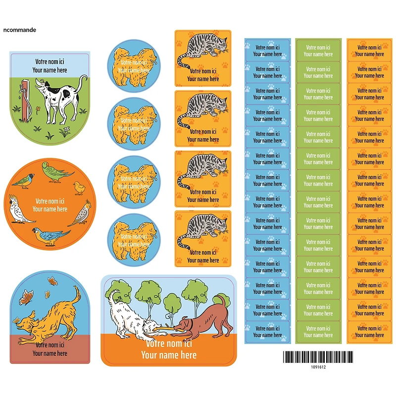 Essentials Name Labels - Animals