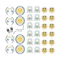 Peel And Stick Name Labels Rainbow - Blue