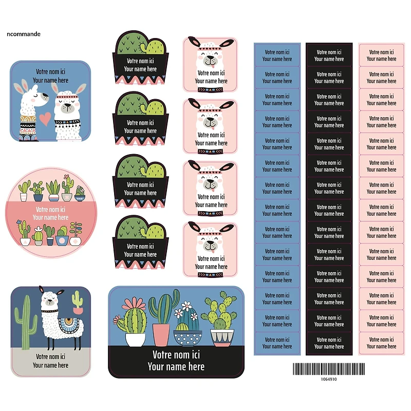 Essential Name Labels - Cactus