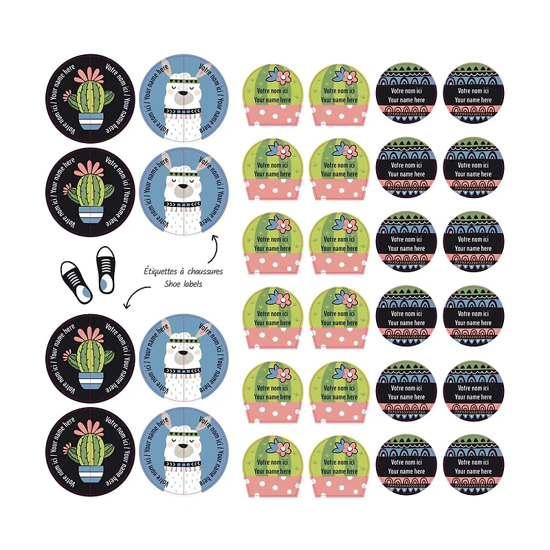 Essential Name Labels - Cactus