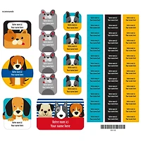 Étiquettes Essentiel - Chiens bleu