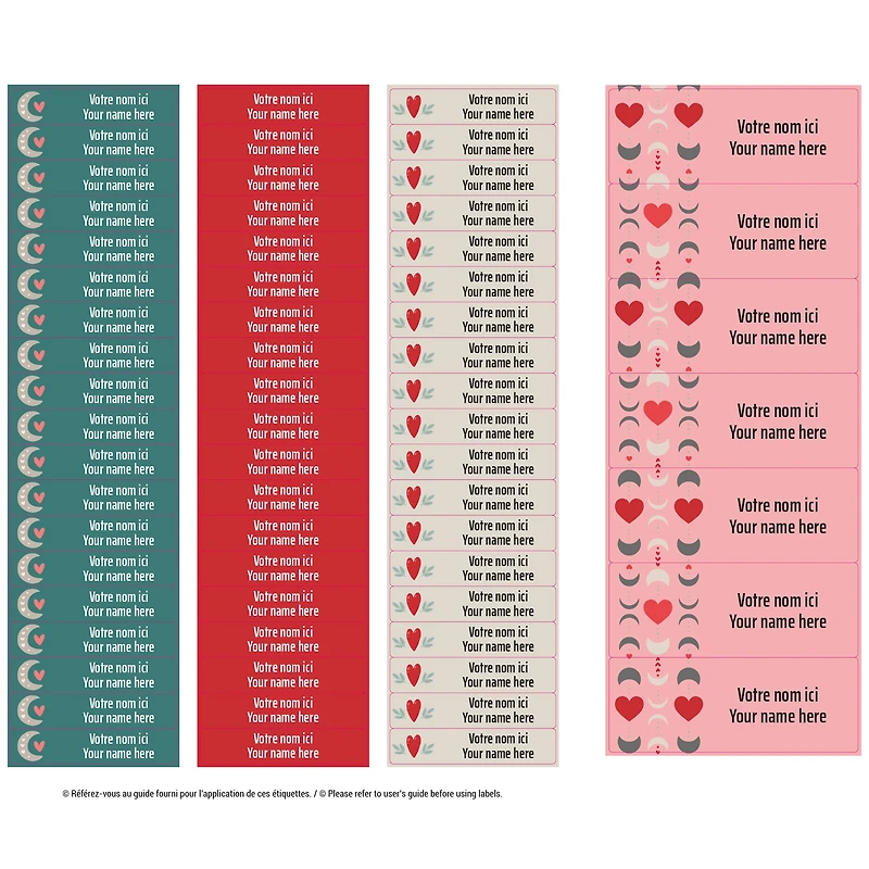 Essential Name Labels - Hearts