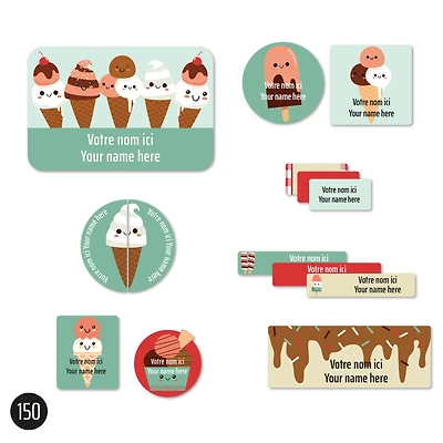 Peel And Stick Name Labels – Ice Cream