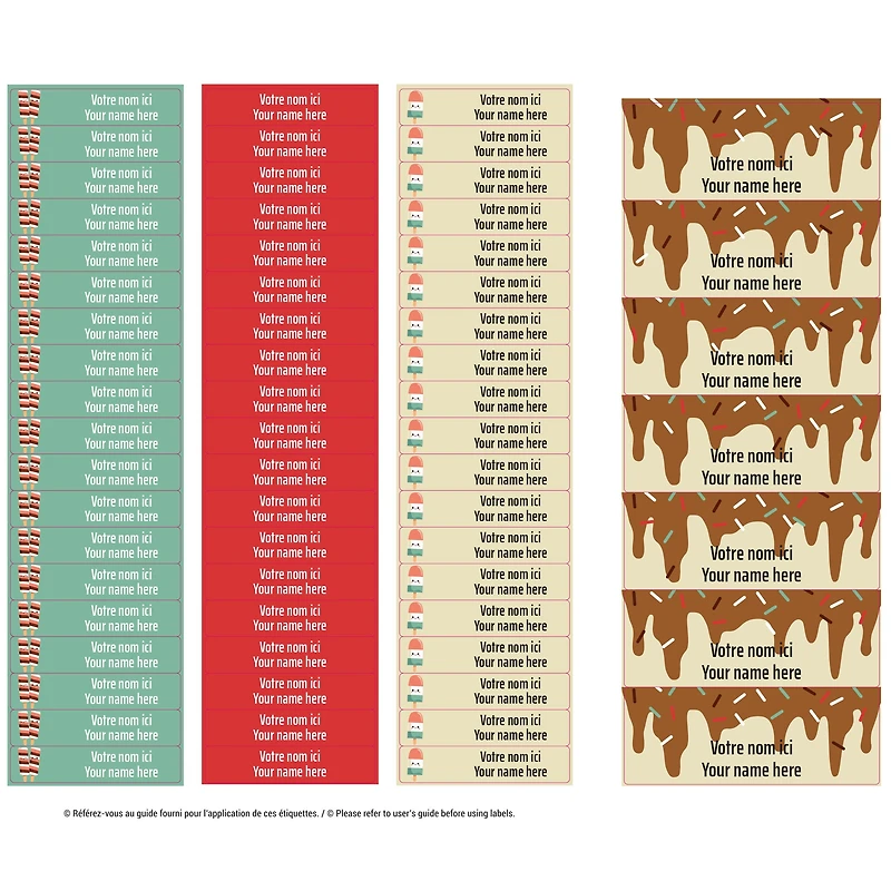Peel And Stick Name Labels – Ice Cream