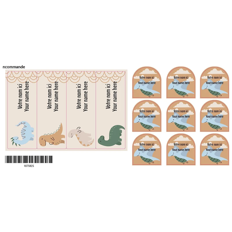 Classical Name Labels - Dinos