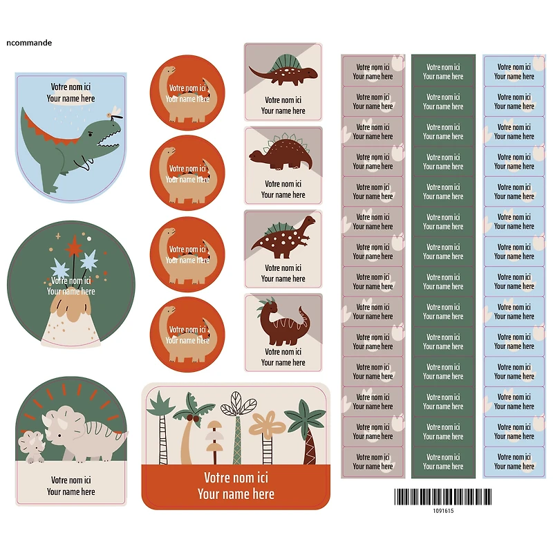 Étiquettes Essentiel - Dinos