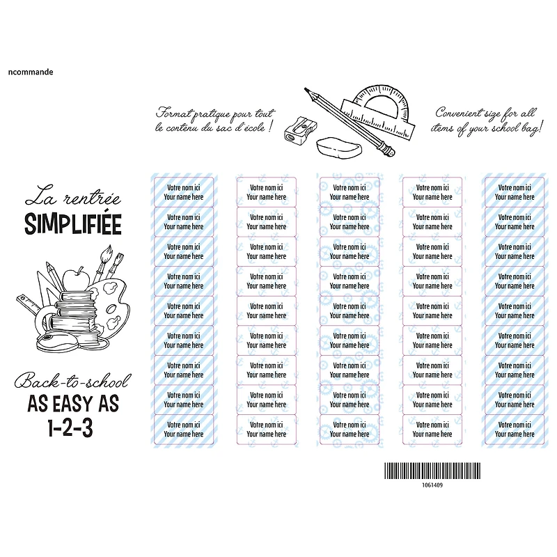 Essential Name Labels – School