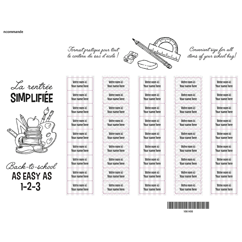 Essential Name Labels – School