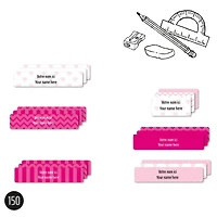 Étiquettes Essentiel - Scolaire rose