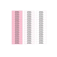 Essential Name Labels – School pink