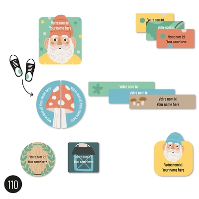Daycare Name Labels - Gnomes